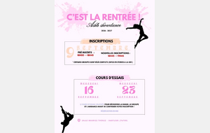 Inscription et reprise des cours de la section Show dance (Danse moderne)