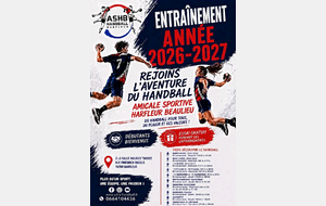 Inscription et reprise de l'activité de la section Handball