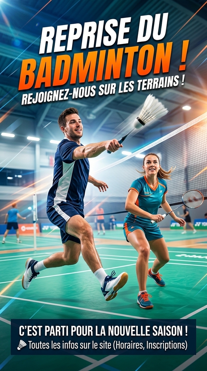 Reprise de l'activité BADMINTON