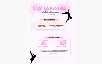 Inscription et reprise des cours de la section Show dance (Danse moderne)